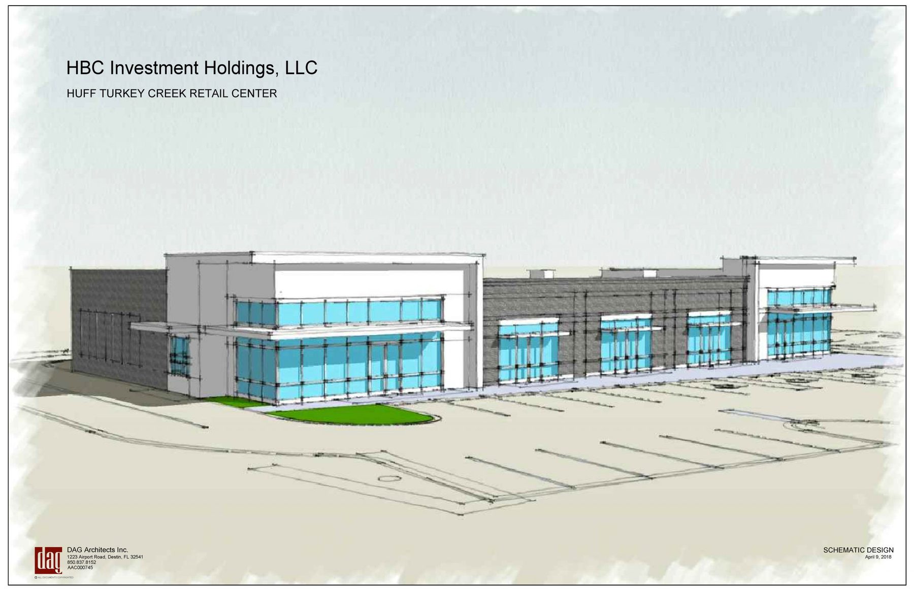 Turkey Creek Retail Center, a retail building engineered by O'Connell and Associates, John Simms Parkway in Niceville, Florida. View 2 of 4.