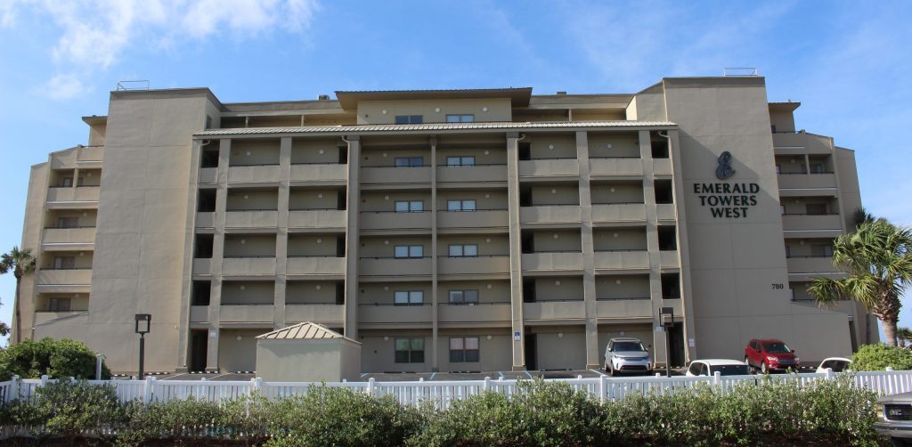 Emerald Towers West, a multifamily building engineered by O'Connell and Associates, Okaloosa Island, Florida. View 4 of 4.
