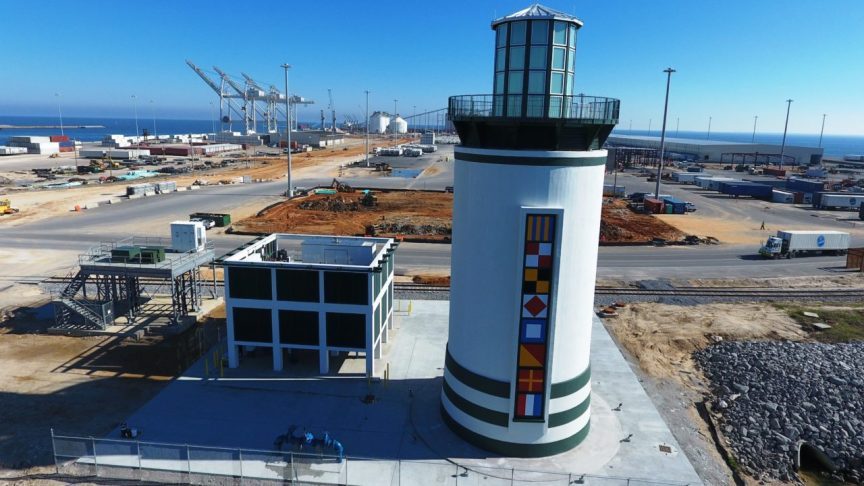 Gulfport Lighthouse, a structure engineered by O'Connell and Associates, Port of Gulfport, Florida. View 3 of 7.