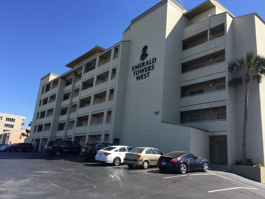 Emerald Towers West, a multifamily building engineered by O'Connell and Associates, Okaloosa Island, Florida. View 3 of 4.