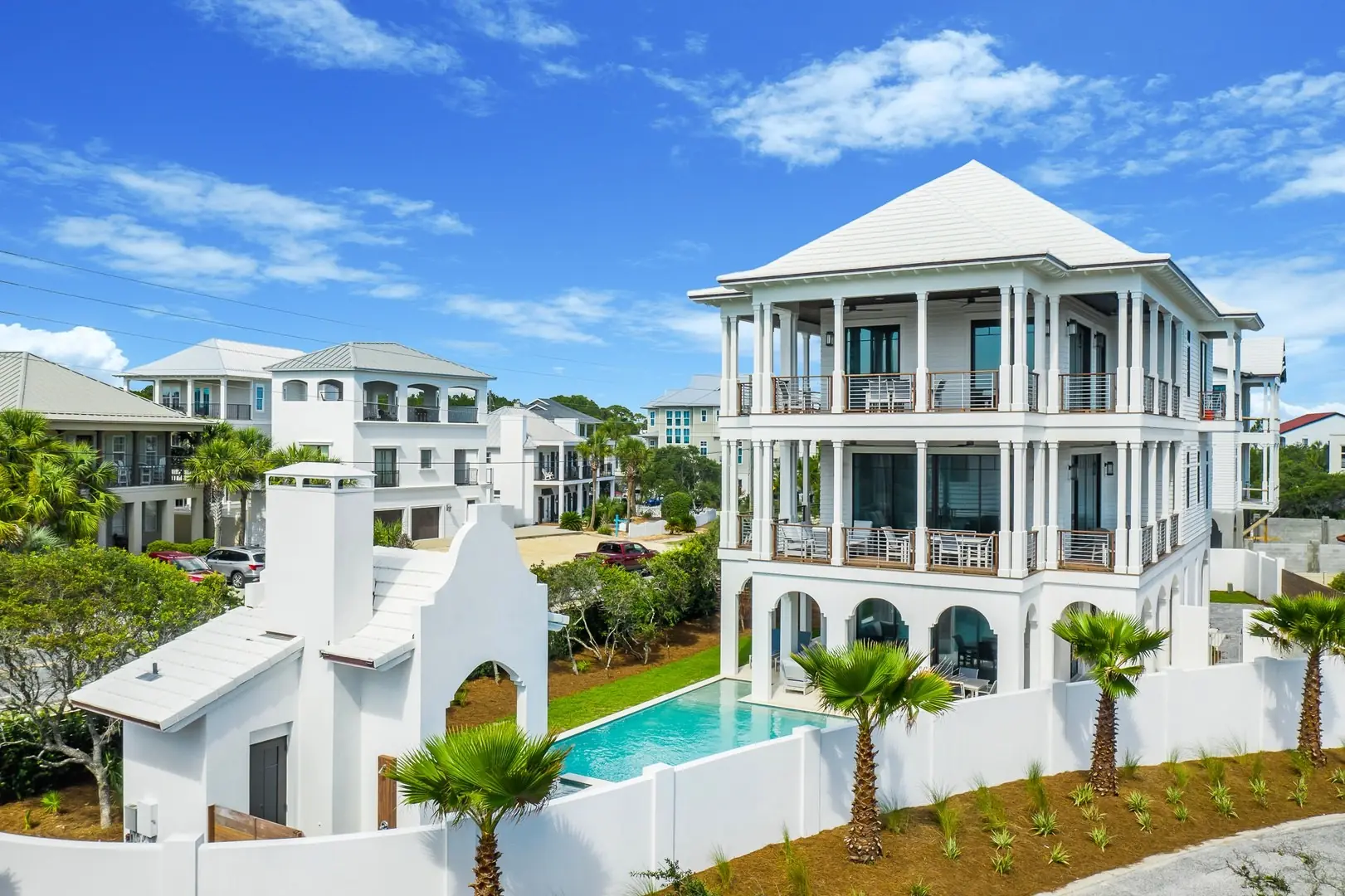 8 Bedrooms, 6.5 Bath Residential Design Seagrove Beach, a custom coastal residence engineered by O'Connell and Associates. View 5 of 6.